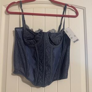 Lace Corset urban outfitters Top in Blue